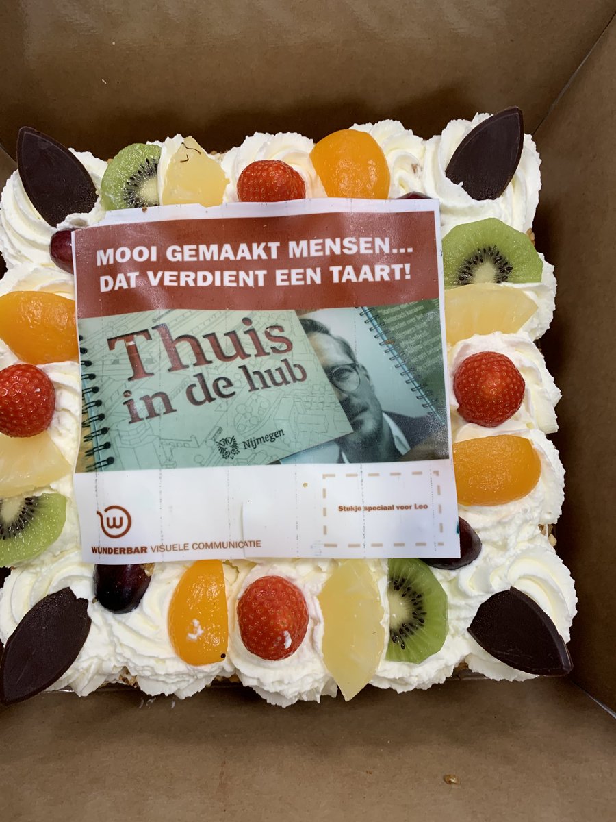 DPN_LS's tweet image. Hartelijk dank voor de lekkere taart en mooie opdracht, Wunderbar - Paul van der Weide - Rapha Ela - Gemeente Nijmegen 👍