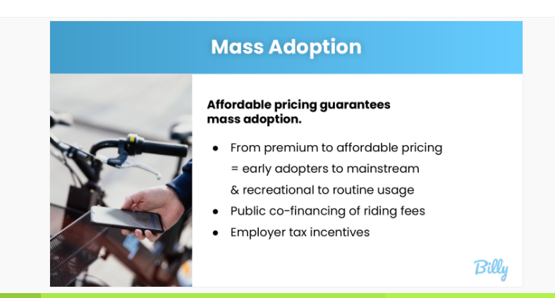 Shared #mobility will form integral part of #future #UrbanMobility - but <a href="/pidesc/">Pierre de Schaetzen</a> <a href="/billydotbike/">Billy bike</a> says "for mass adoption it needs to be affordable." 

How? Employers &amp; govts are crucial. Employers should subside employees to use the services and govts employers w/tax incentives💶.