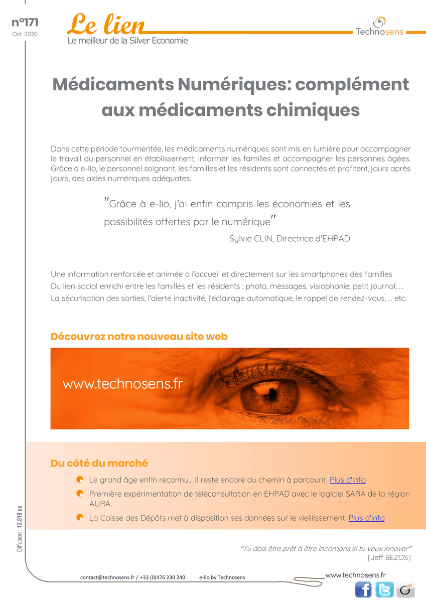 Notre newsletter du mois d'octobre.
Bonne lecture ;)
#ehpad #liensocial