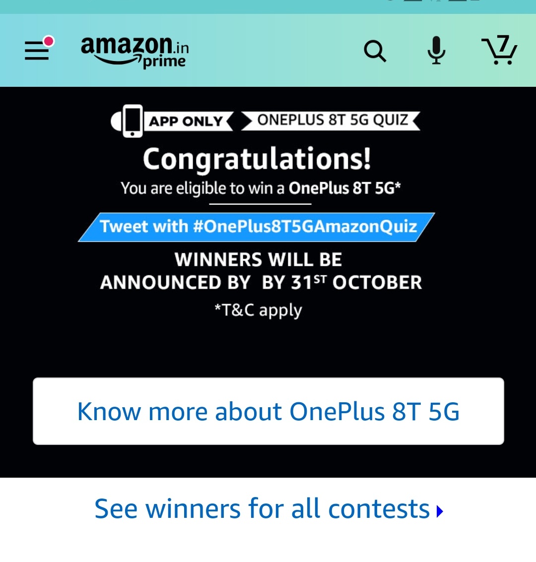 AshishK17623's tweet photo. #OnePlus8T5GAmazonQuiz  let's see what happen https://t.co/KhVZLYjwXS