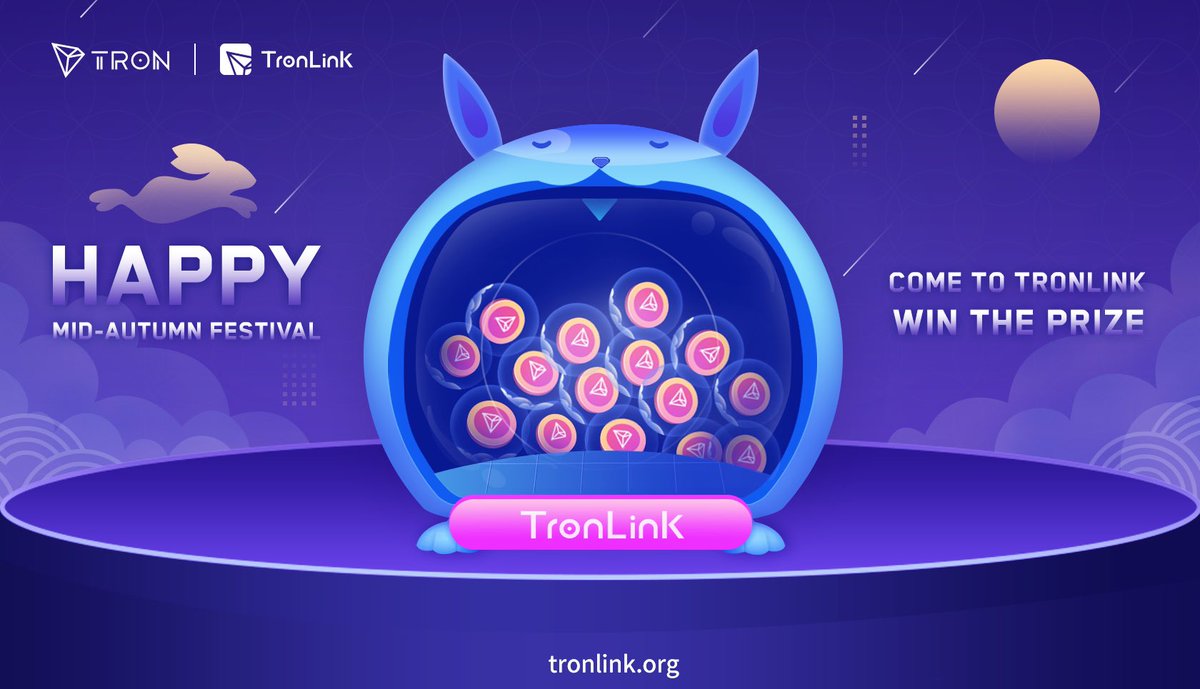 TronLinkWallet's tweet image. 🌙🌙 Happy Mid-Autumn festival, here is a surprise from #TronLink! 

🎉#TRON SWAG to be won for 5 winners! 

Rules：
🥮Post a photo with your family
🥮Follow @TronLinkWallet &amp;amp; @Tronfoundation
🥮RT + Tag 3 friends + Like

🕐Oct 10.1-10.7, 2020