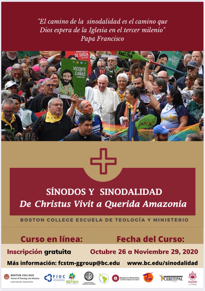 ncaddhm's tweet photo. Excelente oportunidad de formación 📚

“Sínodo y Sinodalidad”, curso en línea de forma gratuita organizado por @BostonCollege @bcstm 

#PastoralDeConjunto #NcaddhmSomosTodos https://t.co/0hm6IVZCCf