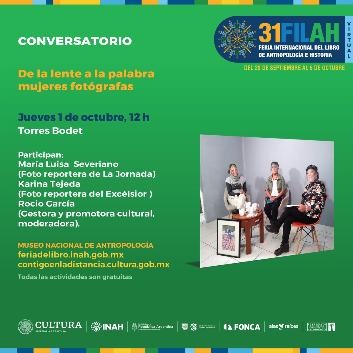 sedblume's tweet photo. En #Colaboración @monosymonillos @ed_perifericas #31FILAH2020 los invitamos al #Conversatorio que se transmitirá hoy por https://t.co/U02DapQTLg 12 hrs #Auditorio #TorresBodet #FILAH2020Virtual 
#FILAH2020
#31FILAH
#LibrosINAH
#PremioGarcíaCubas 
#MNA
#Argentina
#CiudadDeMéxico https://t.co/sTWKkWXbqF