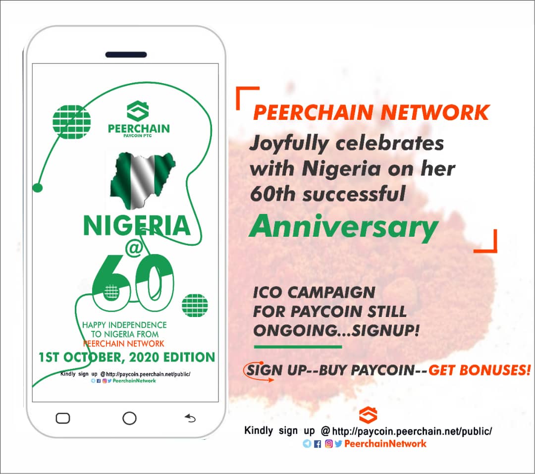 PeerchainN's tweet photo. The peerchainNetwork ICO campaign sales is now active, buy Paycoin with a minimum of $10 and gain exclusive bonuses  of 25% -40% on our Platform.
Use your referral link to also gain additional 5% the amount Invested by your referrals. https://t.co/CHNch1xQeX
#technology #Airdrop https://t.co/nm9HDXNRAP