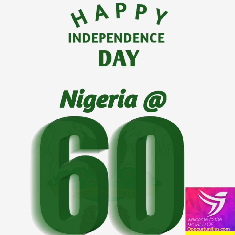 Oppourtunties's tweet image. Happy Independence Day Nigeria.

60years of independence with little achievement but with the hope of a better tomorrow.

We believe Nigeria will be great soon.

May God heal and bless our land.

Cheers to years to come.

#indeoendenceDay #NG60