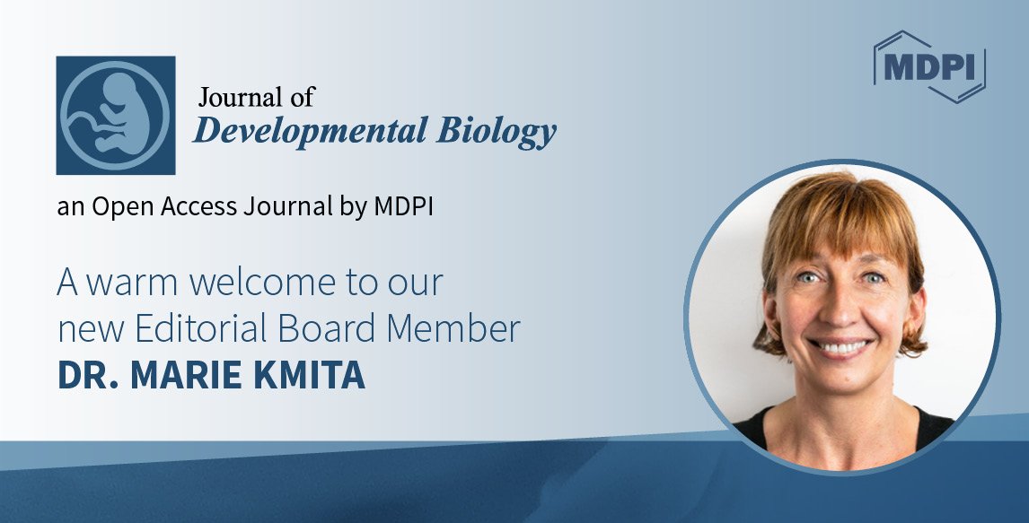 JDBMDPI's tweet photo. #NewEB

👩‍🔬Dr. Marie Kmita from @ircm_mtl has just joined our Editorial Board team. Wish her a warm welcome! 🤝

https://t.co/rNZ17ehoNU https://t.co/JyCbVzTPQB