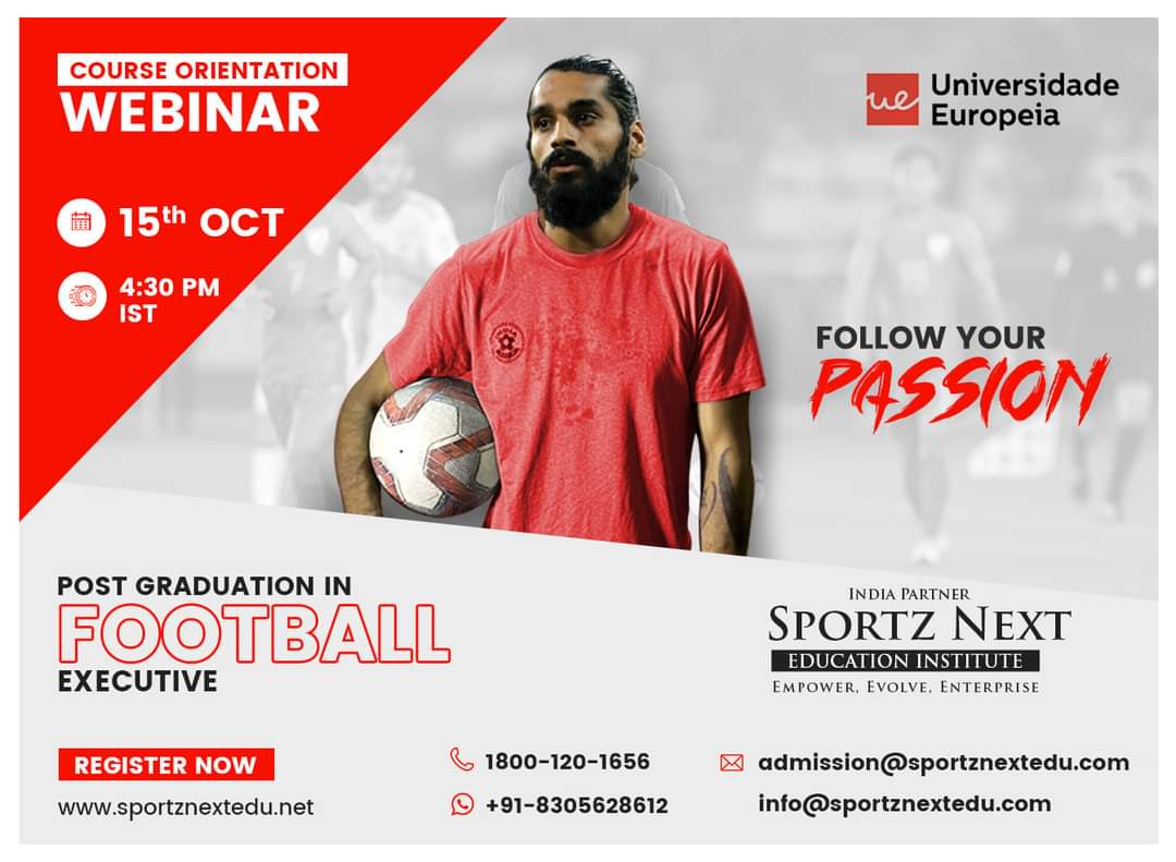 SportzNextEdu's tweet photo. If you want to be part of the football ecosystem , then this is your opportunity.  Hurry, book your place for the course orientation webinar with international experts.

Click the below link to register.

https://t.co/BArQTXOUc3 https://t.co/3JIwmDSZr3