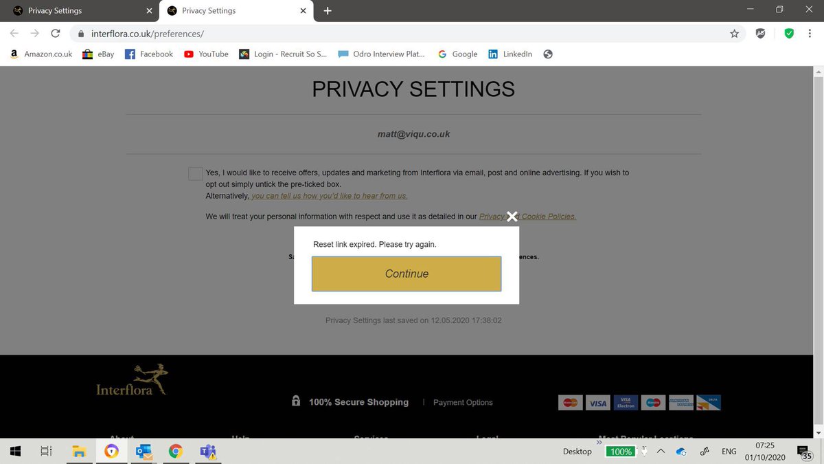 Matt Collingwood Interflorauk Your Unsubscribe Function On Your Spam Emails Needs Addressing It S Doesn T Show The Email Address You Ve Sent It To I Have Six Addresses Coming To The Same