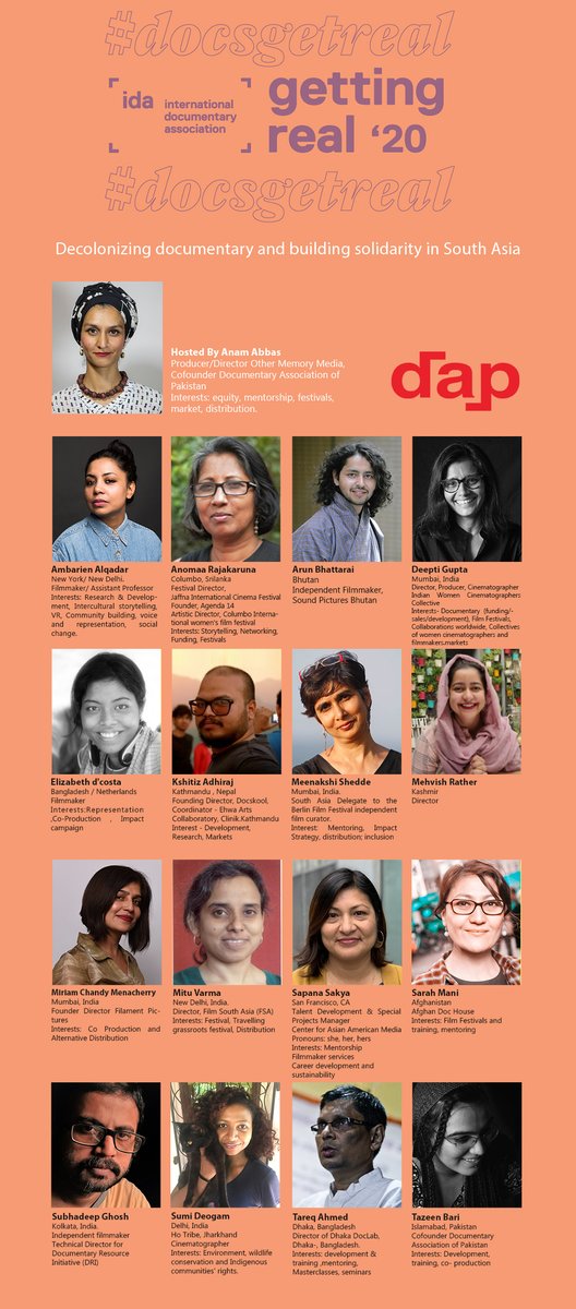 MeenakshiShedde's tweet photo. Sign up now! So honoured to be panellist, #SouthAsia session, #InternationalDocumentaryAssociation #IDA’s #GettingReal20 conference, ‘Decolonising #documentary and building solidarity in #SouthAsia.’ Today Oct 1, 7.30pm-9pm IST. Registration must, FREE: https://t.co/yafBaBOKJc https://t.co/x3I3sGpTHh