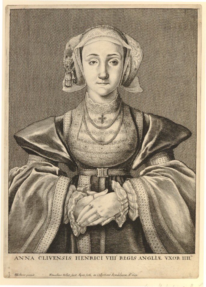 1 Oct 1553: Anne of Cleves &amp; Princess Elizabeth attend Mary I's coronation &amp; banquet #otd It is Anne's last public appearance - she d. 16 July 1557 at #Chelsea manor (BM)