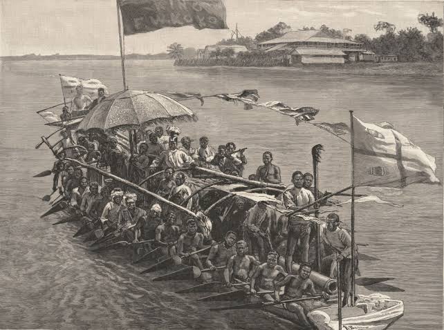 1894Brassmen (Nembe) revolt against Royal Niger Company.1895 29 January -King Koko leads successful attack on Royal Niger Company headquarters in Akassa.
