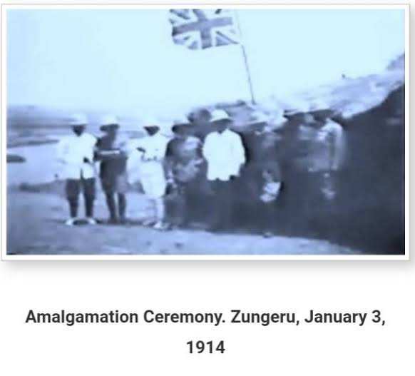 1914JanuaryNorthern Nigeria and Southern Nigeria were amalgamated into Nigeria sign at the Amalgation house in Ikot Abasi now in Akwa Ibom ceremony performed at Lagos and Zungeru. British Crown gained monopoly rights over mineral extraction.