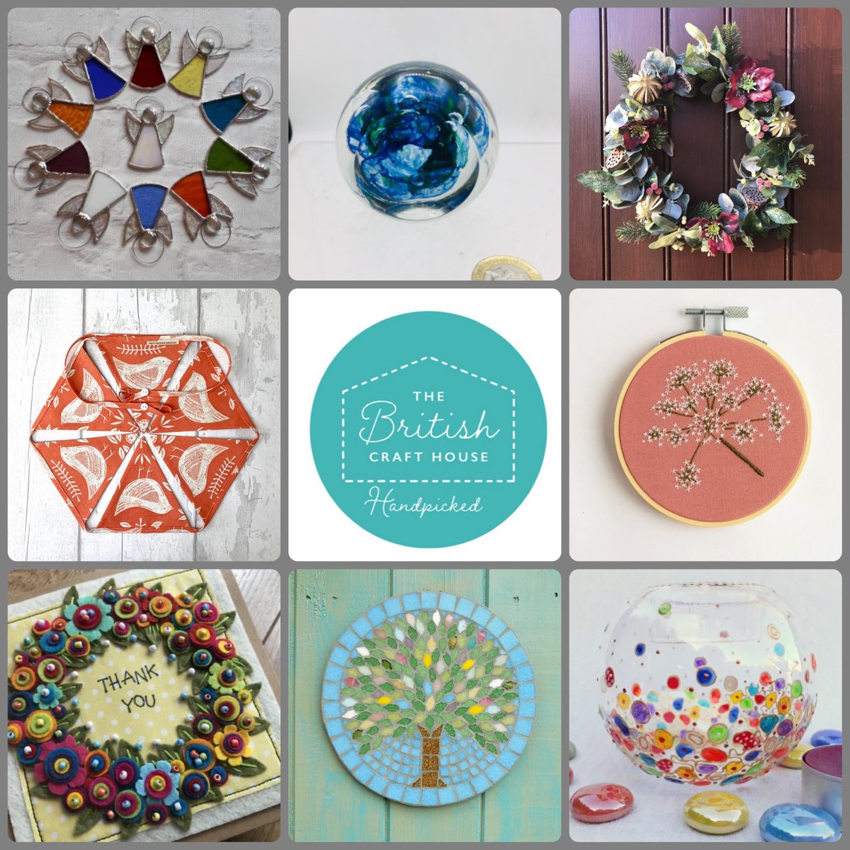 Morning! It’s British Craft House day and this week my theme is sort of circular! Lots of pretties thebritishcrafthouse.co.uk