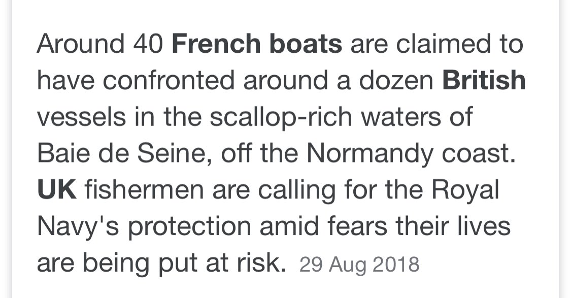 (There’s more in the article in the previous tweet as well). France, they must be the team player? They wouldn’t for instance be that unstable they would attack U.K. fishing boats and Spanish wine? 6/  https://www.google.co.uk/amp/s/amp.theguardian.com/world/2016/apr/10/spain-hits-back-at-french-guerre-des-vins-wine-protest