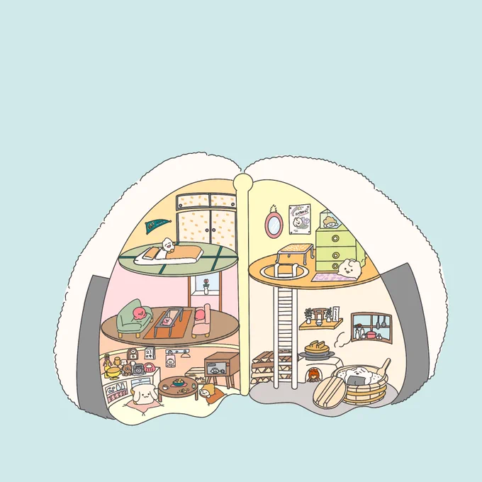 おにぎりのおうち?

#おにぎりわんこ #ゆるい #ゆるいイラスト #イラスト 