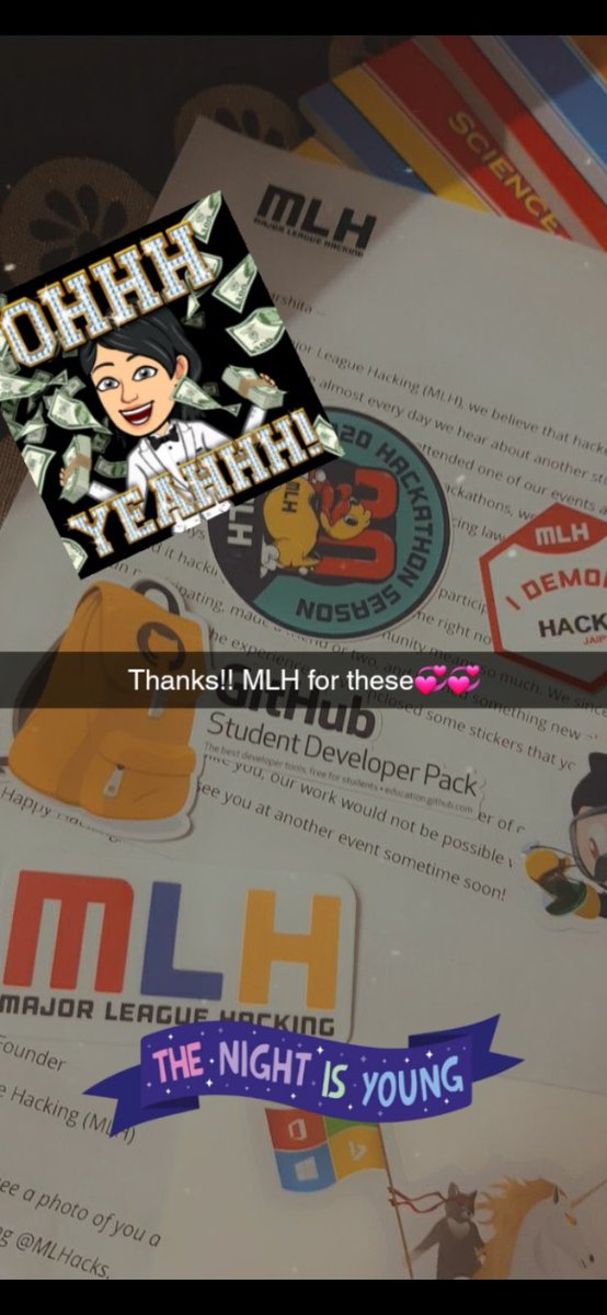 Harshita18Garg's tweet photo. Thank you @MLHacks for sending these swags
#MLH2020 #hackathon #hackjaipur https://t.co/g5m2lztcxJ