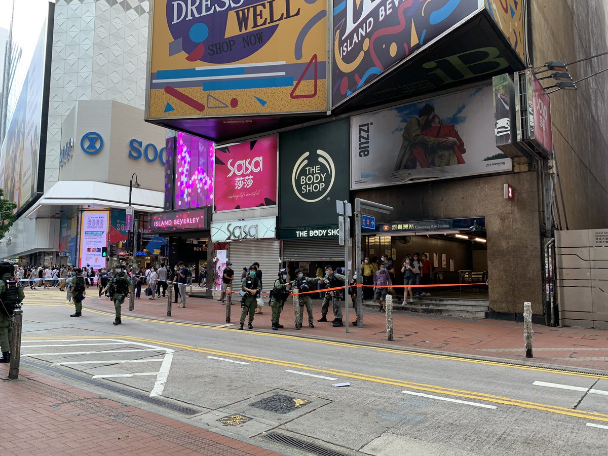 If you're planning on visiting Causeway Bay on Hong Kong island - a common destination on a public holiday for a meal or shopping - this is what you can expect.