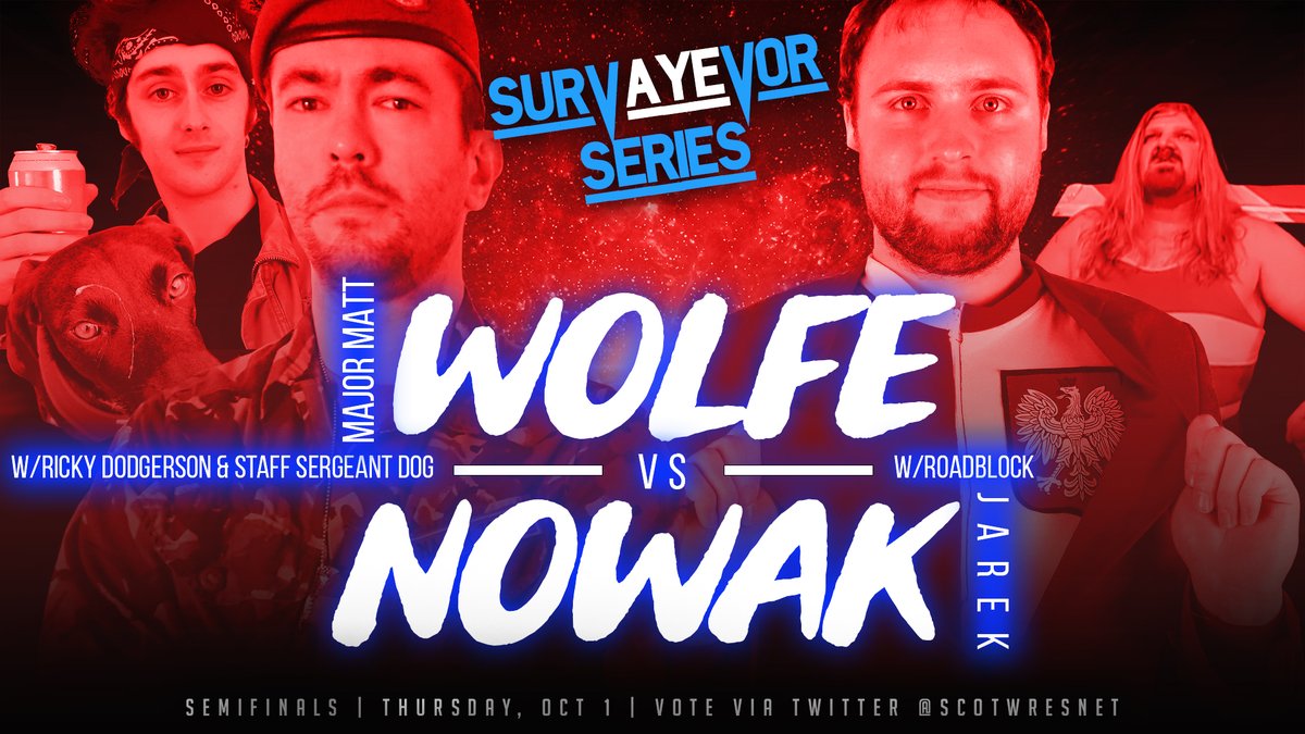 AdamMorrison40's tweet photo. Almost there now - who's off to the finals of the #SWNSeries?
Today's matches:
- @ManovalMister vs. @BigRedFCassidy
- @Jarek__Nowak vs. @MajorMattWolfe https://t.co/fU1Y3oFumD