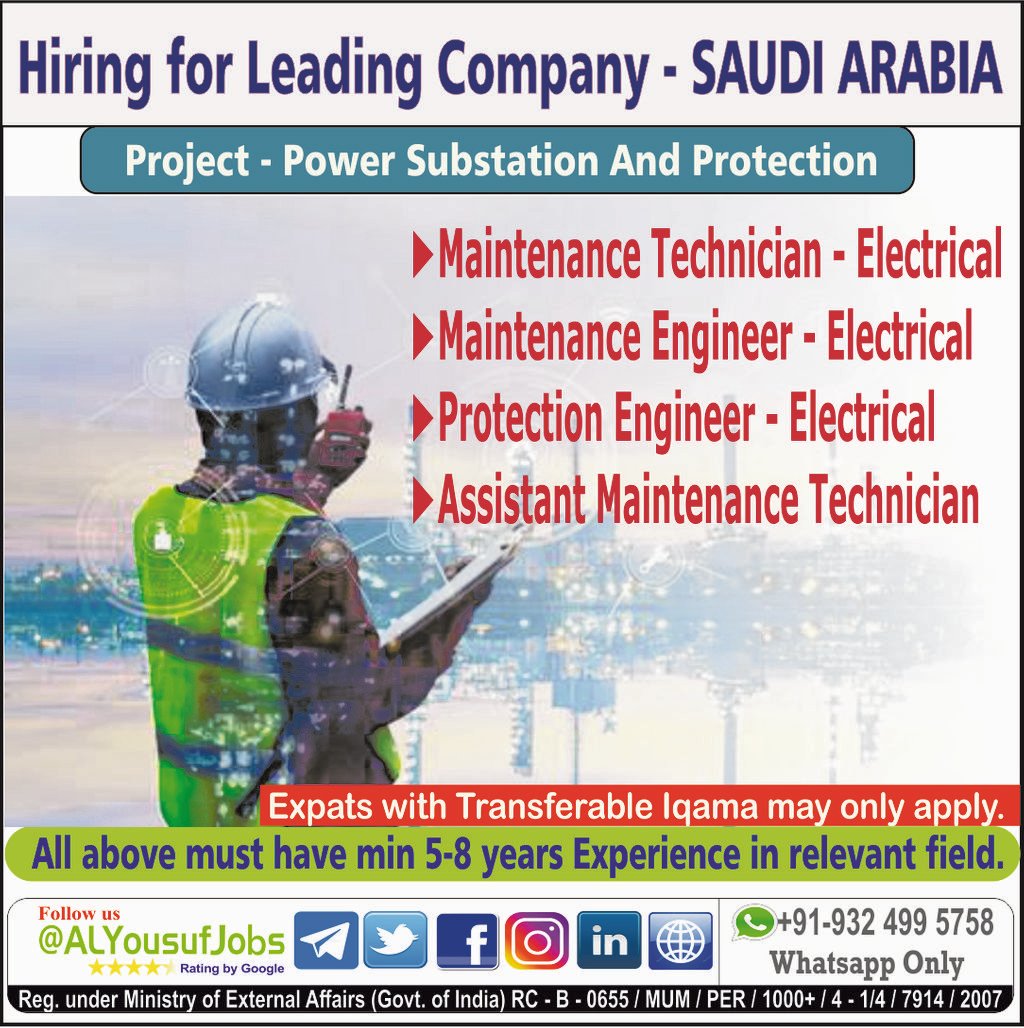 alyousufjobs's tweet photo. Est.1984 @AlYousufjobs is #Recruiting now for #SaudiArabia #Local_Transfer Interested may pls https://t.co/CJbkKCaTuF @Gulfwalkins @Naukri @GulfJobCareers @gulfjob365 @GulfIntlForum #alyousufjobs #gulfjobs #jobsinsaudiarabia #hiring #recruiting #saudiarabia #ksajobs https://t.co/EQnTg1KD1P