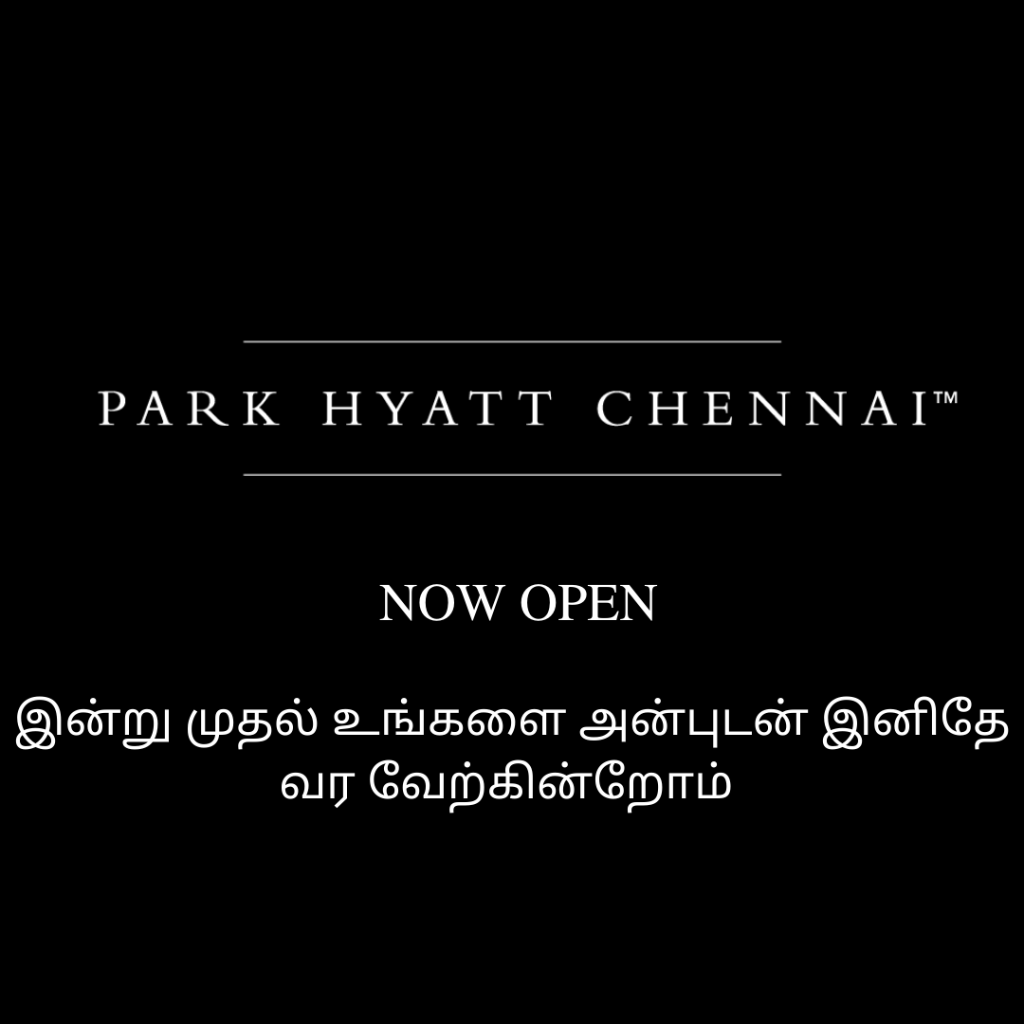 ParkHyattChenn's tweet photo. Our hearts have always been open for you. Today we are reopening our doors. Park Hyatt Chennai is now open. 

#ParkHyattChennai #LuxuryIsPersonal #ExperiencesReimagined https://t.co/Y9vgE7LEDc