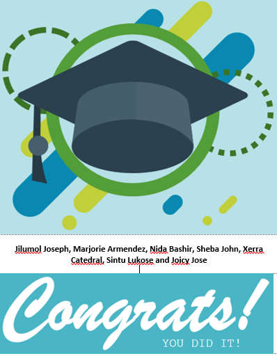 Big congratulations to Jilumol Joseph, Marjorie Armendez, Nida Bashir, Sheba John, Xerra Catedral, Sintu Lukose and Joicy Jose on successfully passing your OSCE exams and gaining your NMC PIN number. What an amazing achievement during a very turbulent 7 months👏👏👏👏