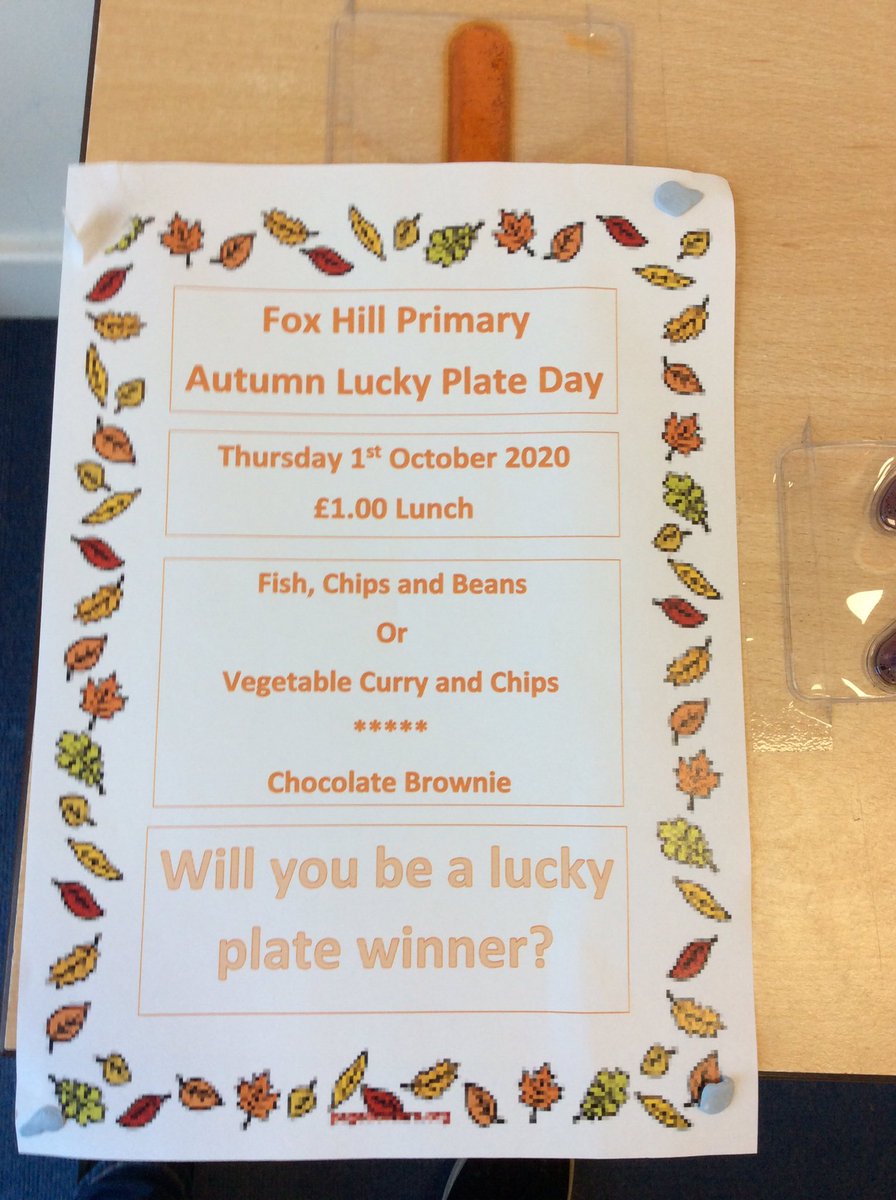 Fish and chips today and the lucky plate <a href="/foxhilllearning/">Fox Hill Learning</a>