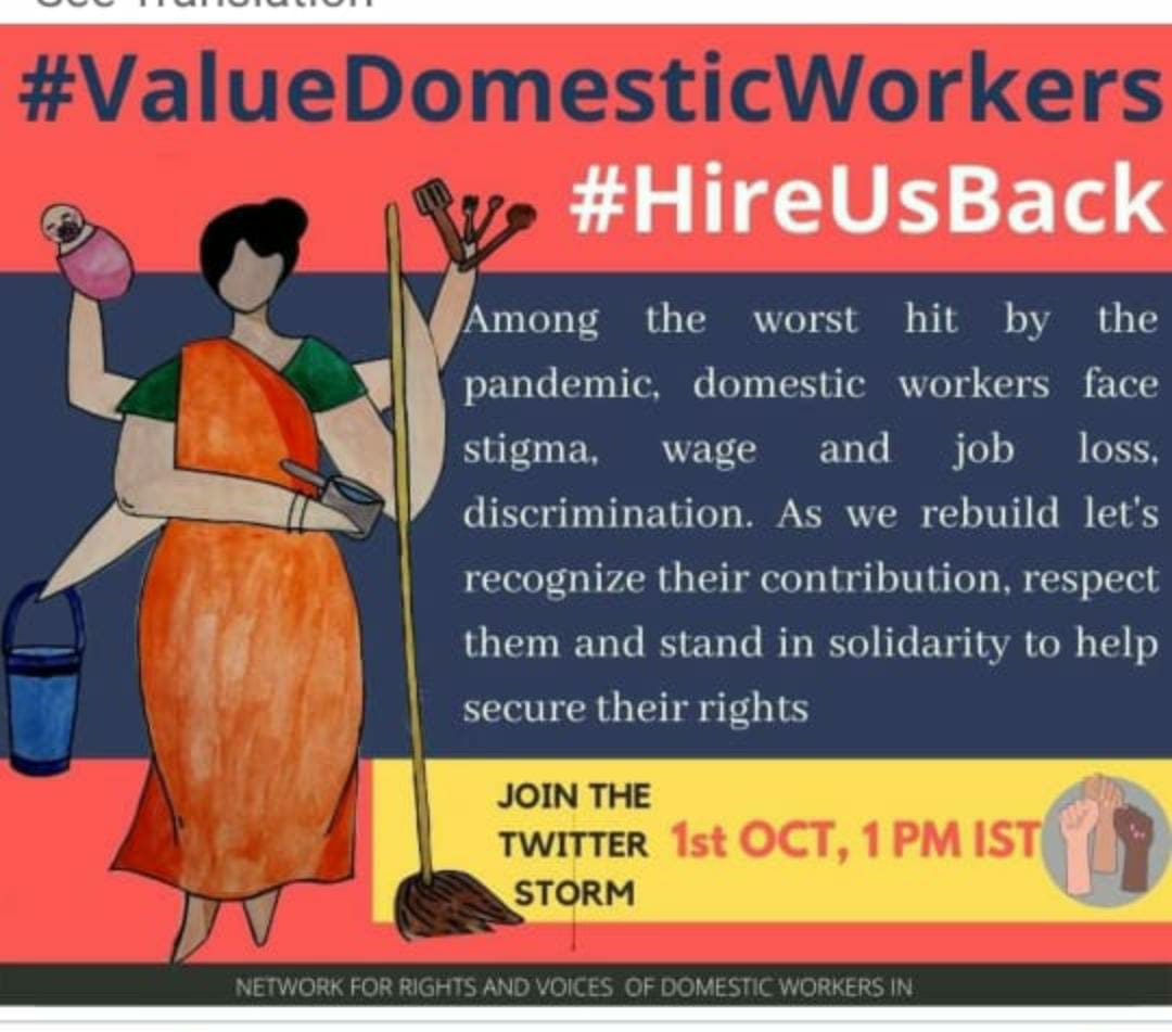 SanginiMahila's tweet photo. #WIEGO SEWA SEWA Bharat 
#Martha Farrell Foundation 
#Sangat #Safetipin App #Domestic Workers Forum 
#DWER: Domestic Worker Empowerment &amp; Rights #National Domestic Workers' Movement  
#Prarthana Mishra 
#Ndwm Mumbai
#Domestic workers women's right union bhopal https://t.co/JHICJiDqlN