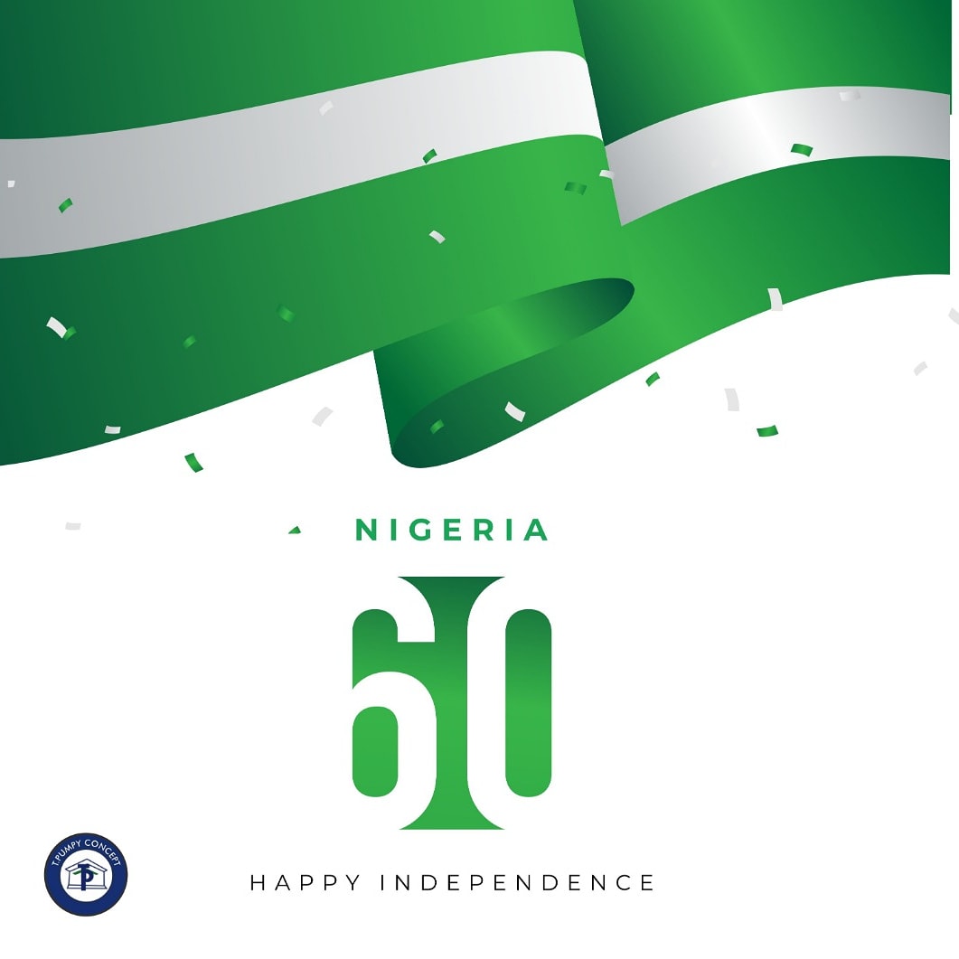 DeveloperPumpy's tweet photo. Happy Independence day to our great country Nigeria 🇳🇬

This is a new dawn for us as a nation. It's time for our growth to the next level.

We're glad to be Nigerians. 🎊

#nigeriaat60 #happyindependenceday #tpumpydeveloperthatcares #tpumpyconcept https://t.co/CMODHFQxqt