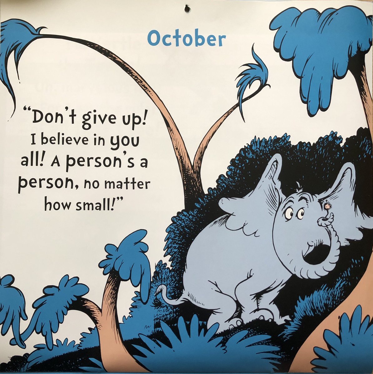 Some words of wisdom for October from Dr. Seuss #2020calendar #drseuss #dontgiveup #wevegotthis