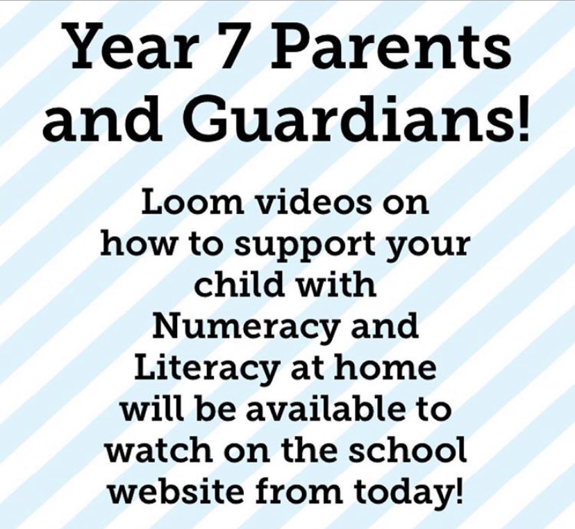 hhs4inclusion's tweet photo. Due to the current restrictions we cannot hold our annual Welcome Evening for year 7 parents. Loom videos have been made available on the school website to support your children with Literacy and Numeracy. #literacy #numeracy #learningathillside https://t.co/gvoI4I3hnu