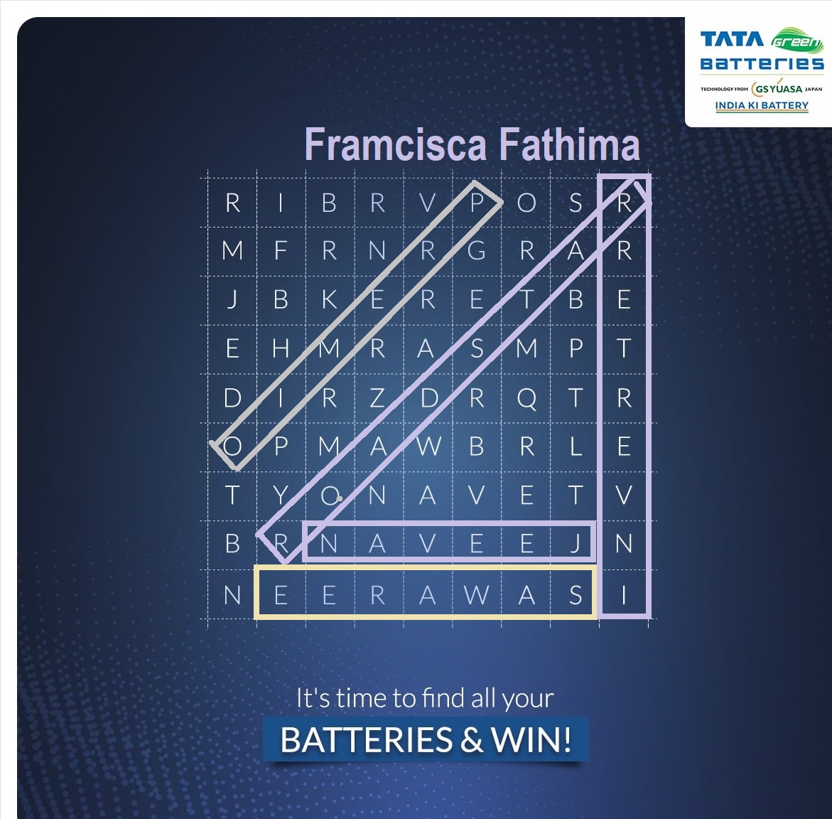 Frafz1's tweet photo. @Tatagreenbatery 1. INVERTER
2. ROADSTAR
3. SAWAREE
4. JEEVAN
5. PREMIO

#FindYourBattery
#IndiaKiBattery #TataGreenBatteries #TataGreenBattery

Tagging
@Joysal1 
@nirmalazC 
@Loneytuney 

join @Tatagreenbatery https://t.co/6zz28QeTxu