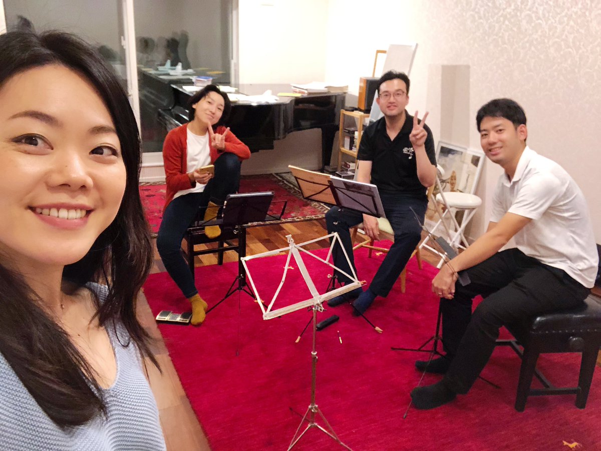 今日は、11月4日の鶴見公演に向けてリハーサル！

アミティでは初披露となるハイドンの後期のカルテット、面白味が詰まっています♪

ありがたいことに、残席僅かとの情報も入っております。ご予約はお早めにヽ(´▽｀)/
salvia-hall.jp/event/?id=1599…
<a href="/amioike_violin/">Ami Oike Violinist</a> <a href="/Mari_A_viola/">安達 真理 - Mari Adachi</a> <a href="/yamazawakei/">山澤慧</a>