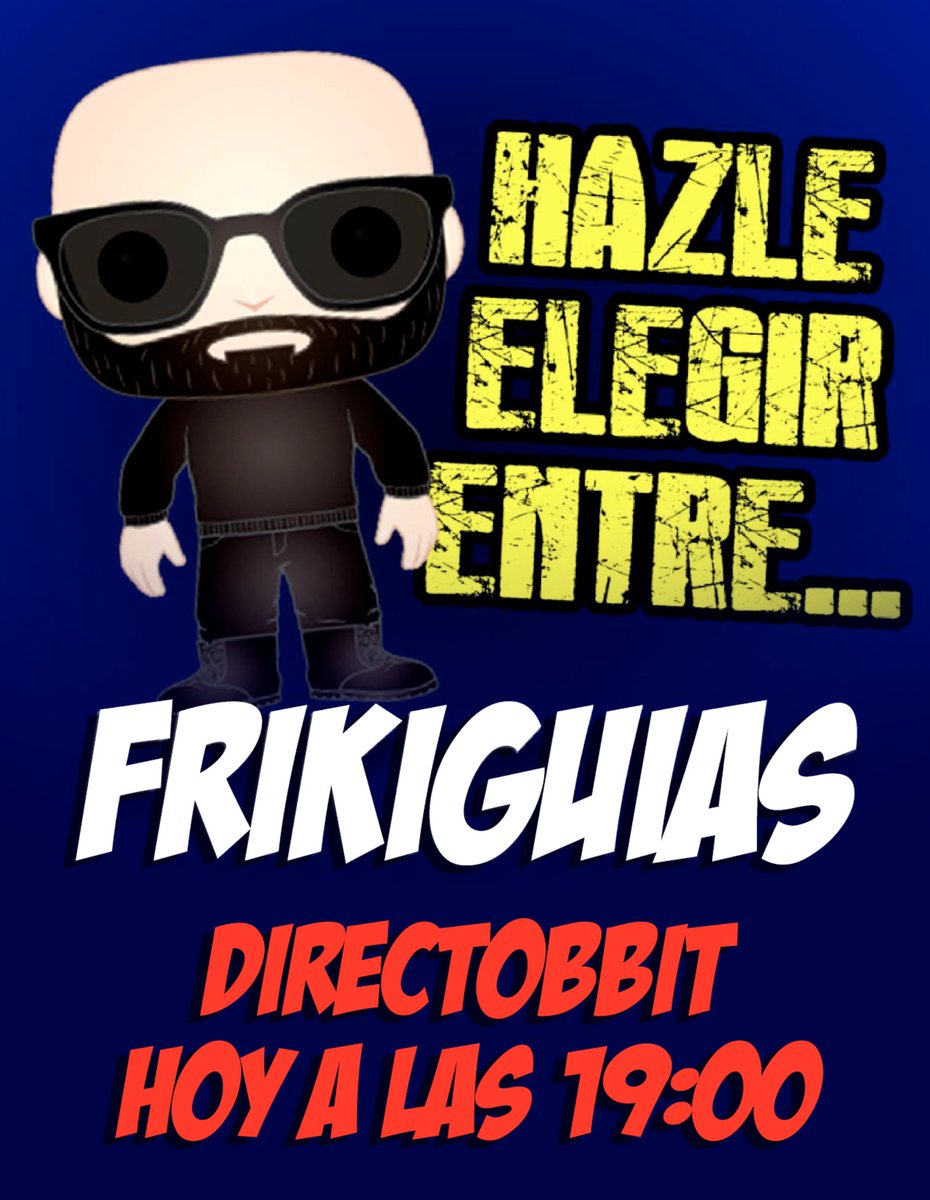 ElAgujeroHobbit's tweet photo. Hoy tenemos #Directobbit con Jota de @FrikiGuias!!!
Será el primer invitado en enfrentarse a la sección #Hazmeelegir...
No podéis faltar!!!! https://t.co/2p5lKz4xoK