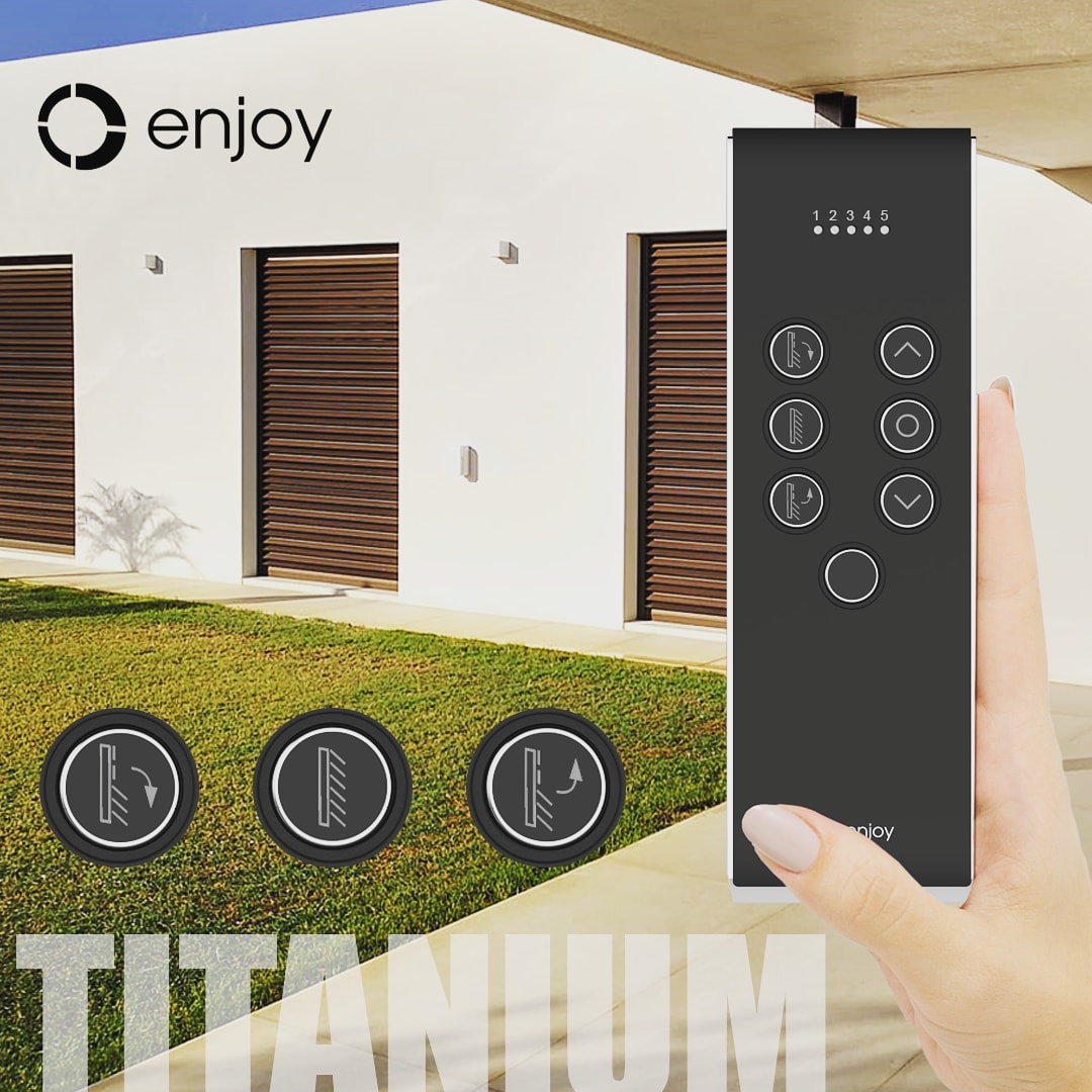 Con enjoy, controla tus persianas de lamas orientables de manera sencilla y con estilo. Descubre más en enjoy-motors.com