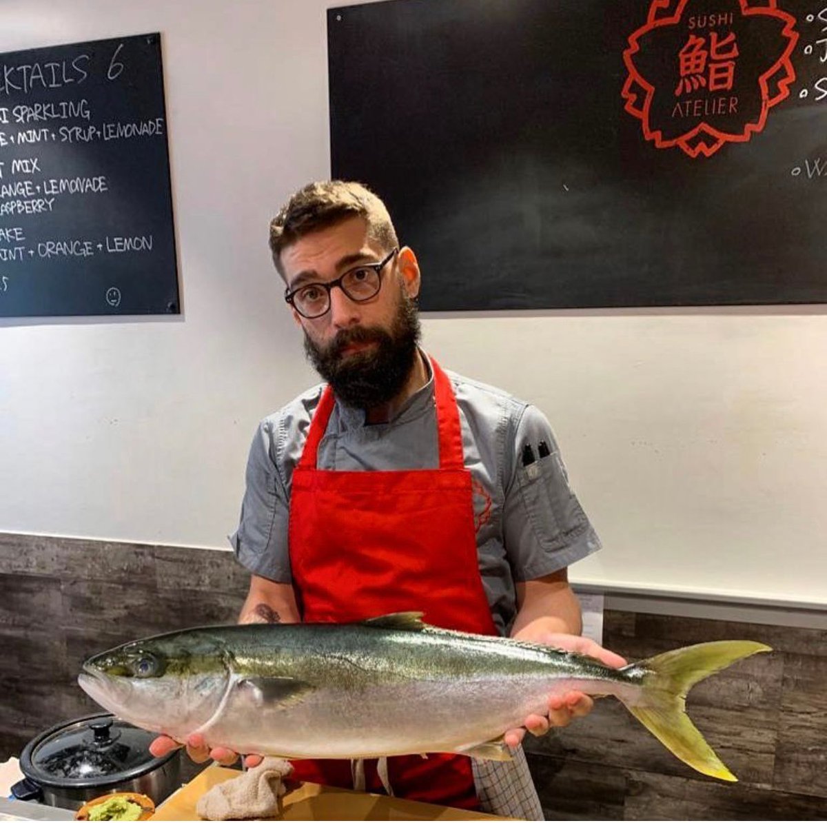 Just a chef and his fish. 📷 Sushi Atelier on Great Portland Street, open to eat in or takeaway. 
#londonrestaurant