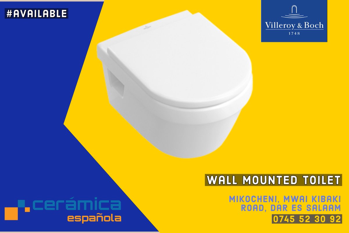 c_espanola's tweet photo. Wall Mounted Toilet: #Available in our showroom. Visit us. We are located at Mikocheni - Mwai Kibaki road, Dar es Salaam.
Call/WhatsApp: 0745 52 30 92
#bidet #villeroyandboch #vailable https://t.co/3iC5KLGo4S