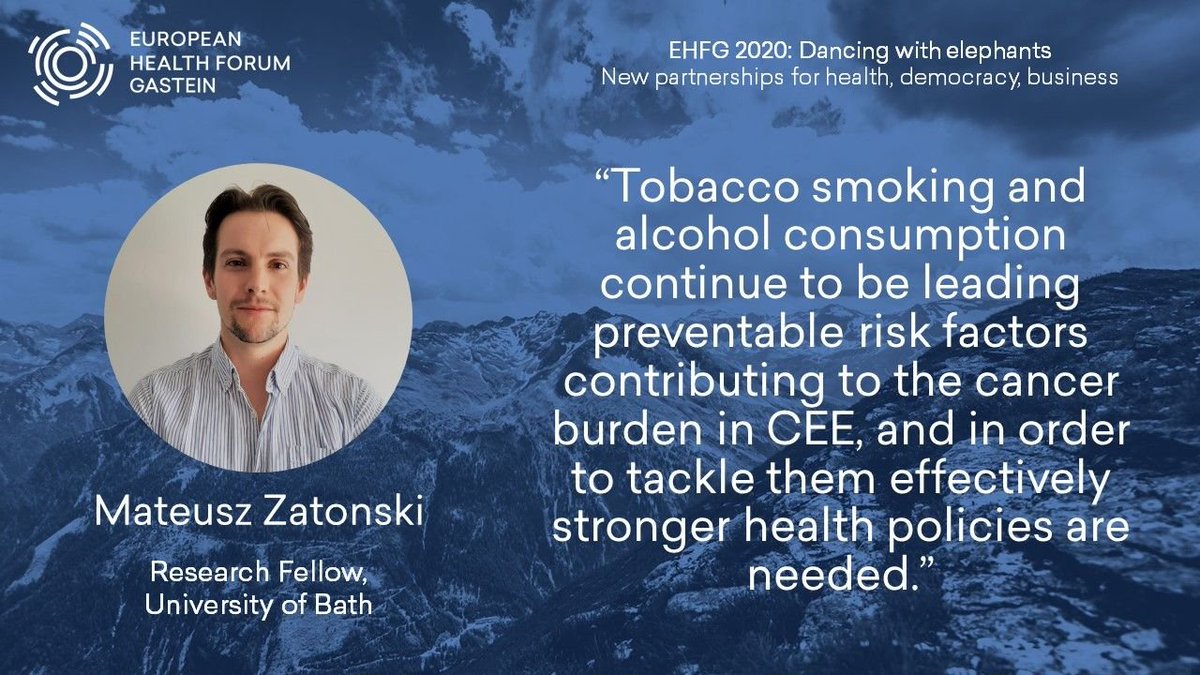 It was a pleasure to represent @YoungGasteiners at the #EHFG2020 session on #cancercare inequalities. Great to see the CEE Cancer Dashboard endorsed by policymakers, clinicians, civil society. Let's remember #tobaccocontrol+#alcoholcontrol key in tackling CEE's cancer burden.