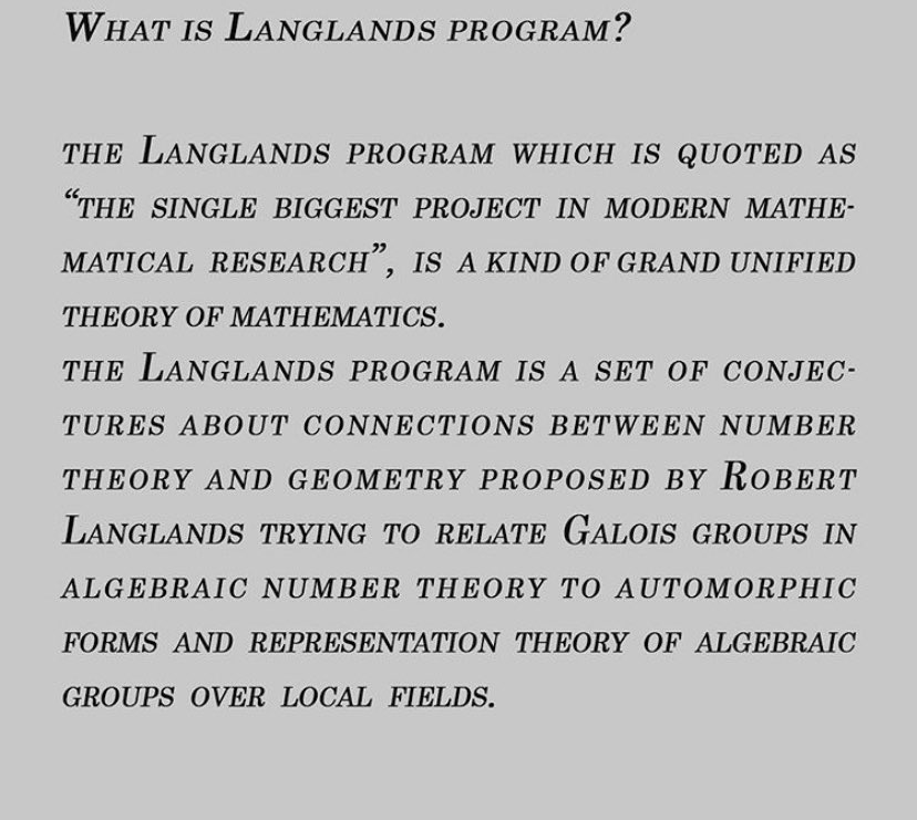 Have you ever heard of Langlands program❓What about automorphic forms, Galois or representatiton theory❓🤓✏️ #langlands #program #langlandsprogram #geometry #algebraicnumbers #math #mathematic #khas #university #erasmusplus #project