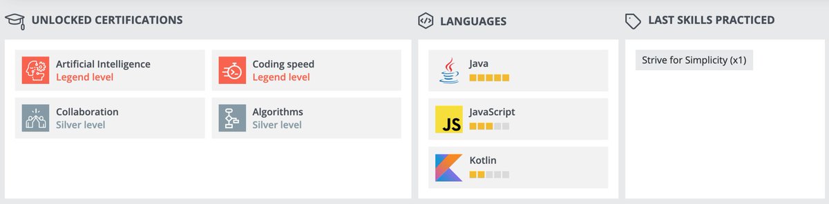 CodinGame's tweet photo. The final piece of the home and profile reworks is live! Explore the changes:

🗺  A map of quests to keep the motivation high
📜 A list of certifications to unlock and showcase
🤹‍♂️ A list of mastered languages and skills

https://t.co/5yqf8qRHcm https://t.co/dF29hE0RiL
