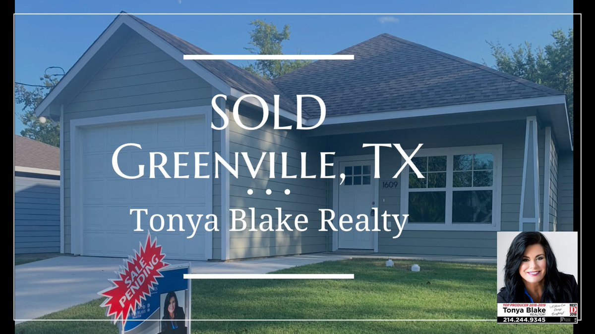 Another one SOLD!  If you’re in the market to buy or sell, call me! I’d love to help you!
214.244.9345
#jparnation #topproducer #greenvilletx #huntcounty #tonyablakerealty #tonyablakesellsrealestate #easttexasrealtor