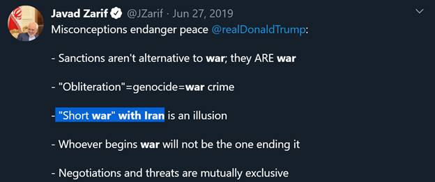 3)Ethan Azad helping Rep. Tlaib on foreign policy means what?Notice how Rep. Tlaib pushes the “war with Iran” talking point of Iran's regime seen in  @JZarif's tweets.