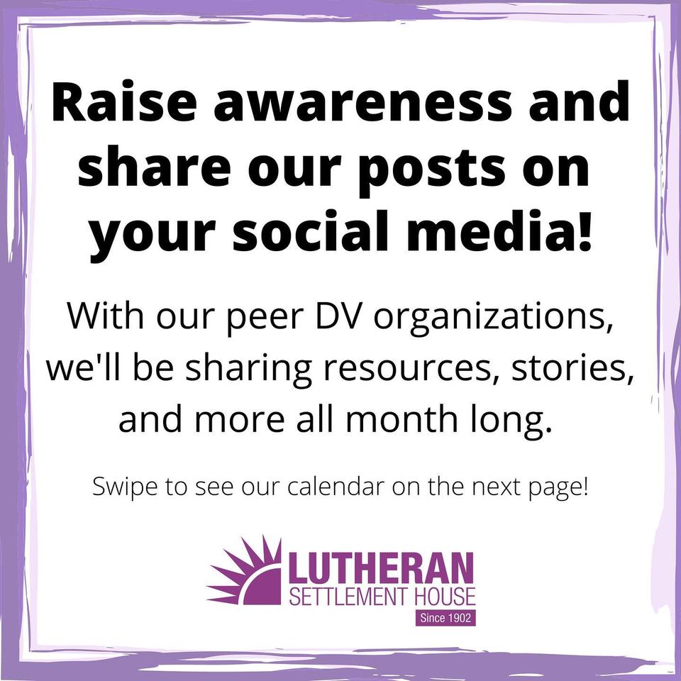 LSHphilly's tweet photo. Here are some ways YOU can get involved, and what kind of resources you can expect from us throughout each week.
Don't forget to like and share, together we can make DV a thing of the past. 3/3
#dvam2020 #dvamphilly #lshphilly #LutheranSettlementHouse https://t.co/PYxlHEYfrX