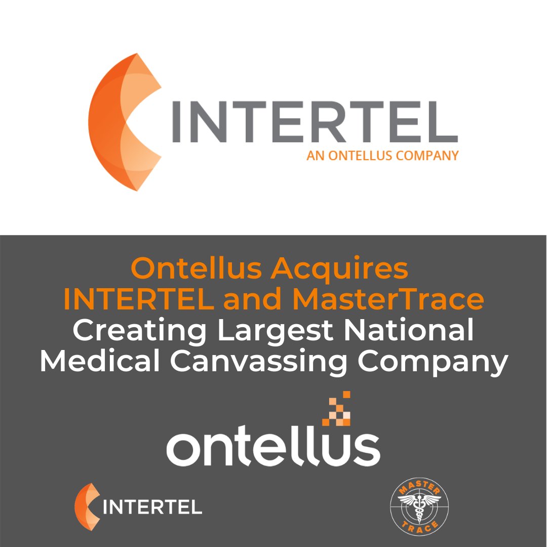 INTERTEL and Mastertrace, the number one and number two providers of medical canvassing in the country, are coming together as one company and have merged forces with Ontellus—the largest records retrieval provider in the P&amp;C Insurance supplier space.

ontellus.com/acquisition-in…