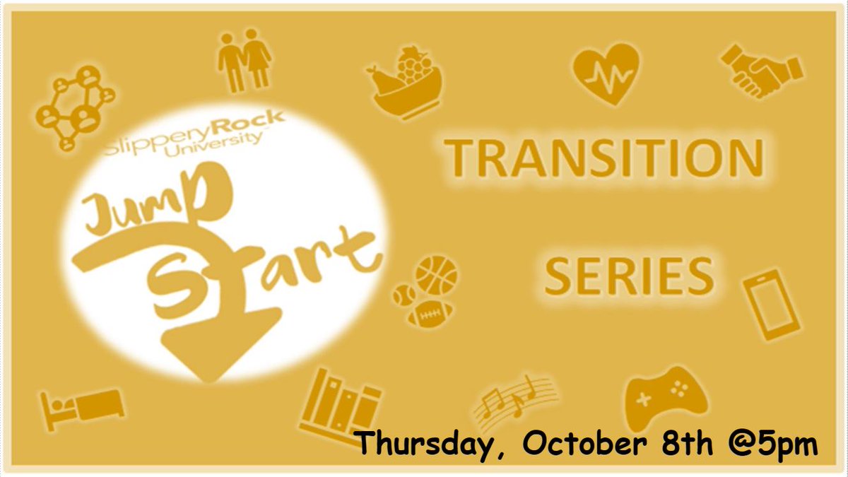 srujumpstart's tweet image. Reminder: Jump Start Transition Series will be Thursday, October 8th @ 5pm. Looking forward to seeing you all there! :)