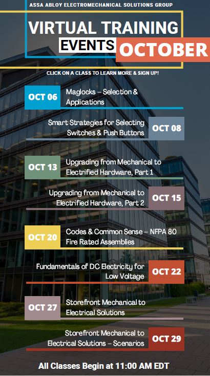 Happy October! We have so much electromechanical education this month, it's shocking! Sign up now for some scary good info! bit.ly/3l3rFyQ