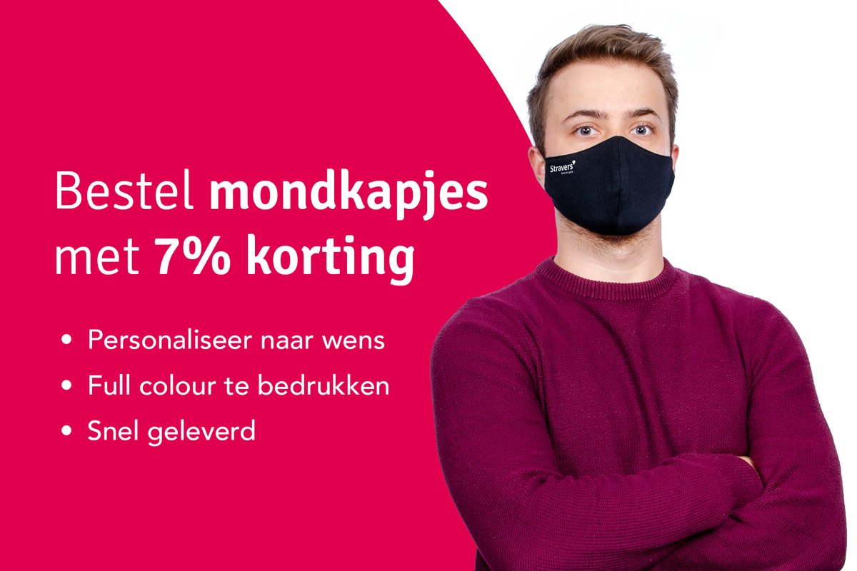 Tijdelijk: mondkapjes met korting! 😷

Personaliseer naar wens; mondkapjes op maat zijn ook mogelijk 🦠

Neem contact op met onze accountmanagers voor meer informatie 👇
stravers.nl/mondkapjes