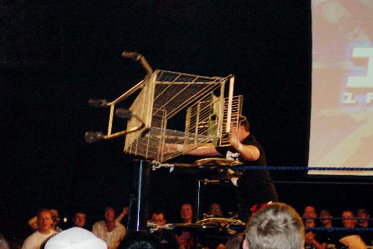 Match itself was a sloppy, typical weapons brawl, but this was LOADS of fun, probably the show highlight for many. ECW nostalgia was at a high coming off One Night Stand/the DVD, and experiencing a Sandman entrance live was awesome. Incredible energy and a red hot crowd.[cont]