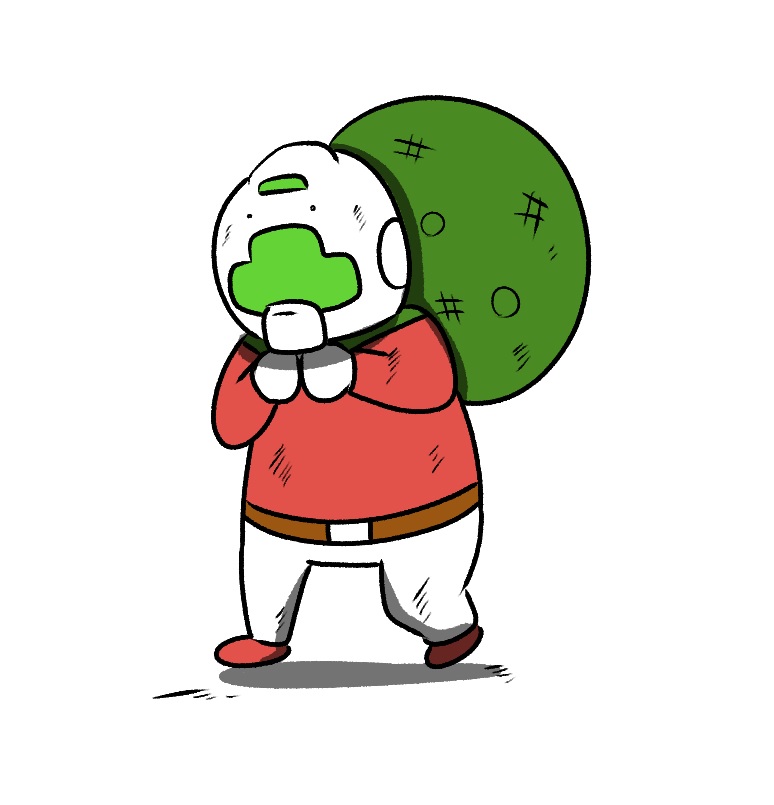 「山のような巨人が来て、オラの家が踏まれちまった・・・ 」|Mr.Aのイラスト