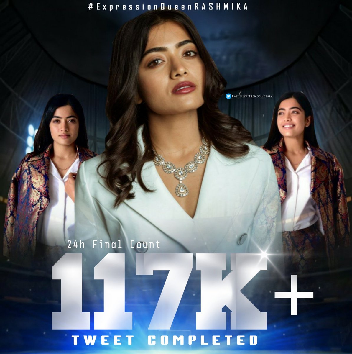 hunaizzzzz's tweet photo. @iamRashmika unofficial Tag #ExpressionQueenRASHMIKA Reached👁️🗨️
.
117K+ Tweets Completed 🔥🔥
.
Thank you all💕Thank You so much💥💥
#RashmikaMandanna https://t.co/ooPtdJZhJz