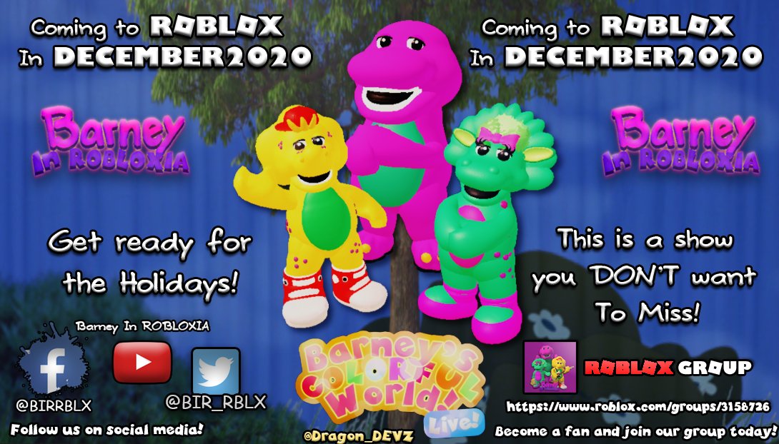 Barney In Robloxia Bir Rblx Twitter - barney of roblox at barneyofroblox twitter